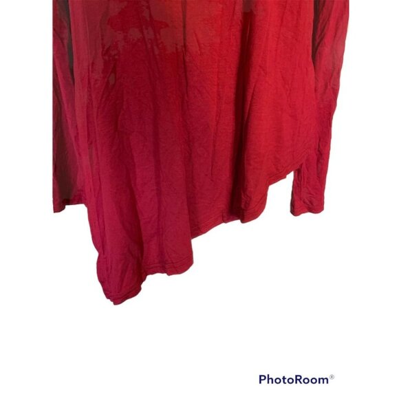 Women's Red Long Sleeve Top - Picture 2 of 5